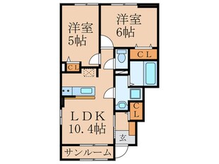 ロータス川宮２の物件間取画像